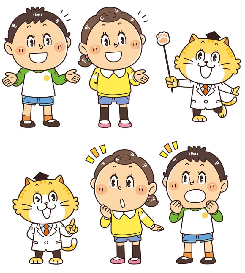 子ども向けコミカルイラスト｜児童書・学習教材｜ 病院って、どん小学生向け学習教材の児童書。病院の仕事や働く人々をコミカルなイラストや学習まんがで解説しています