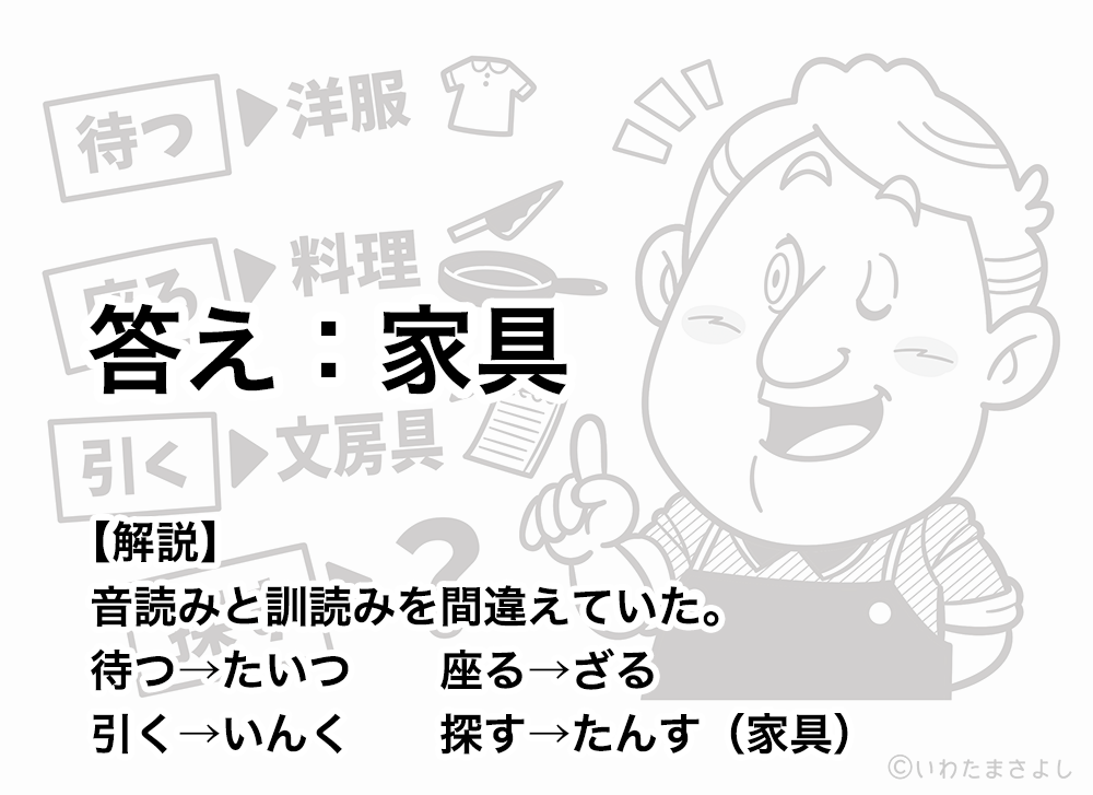 絵で見て脳トレなぞなぞ クイズ 6 いわたまさよし 絵で見て脳トレなぞなぞ クイズ 6 いわたまさよし