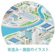 イラストレーターいわたまさよし 街の俯瞰イラスト