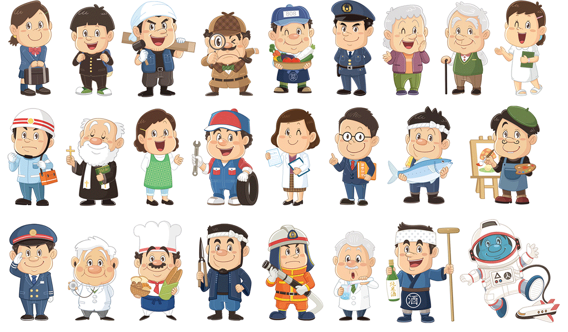 キャラクターデザイン｜｜たのしいコミカルタッチのデフォルメイラスト