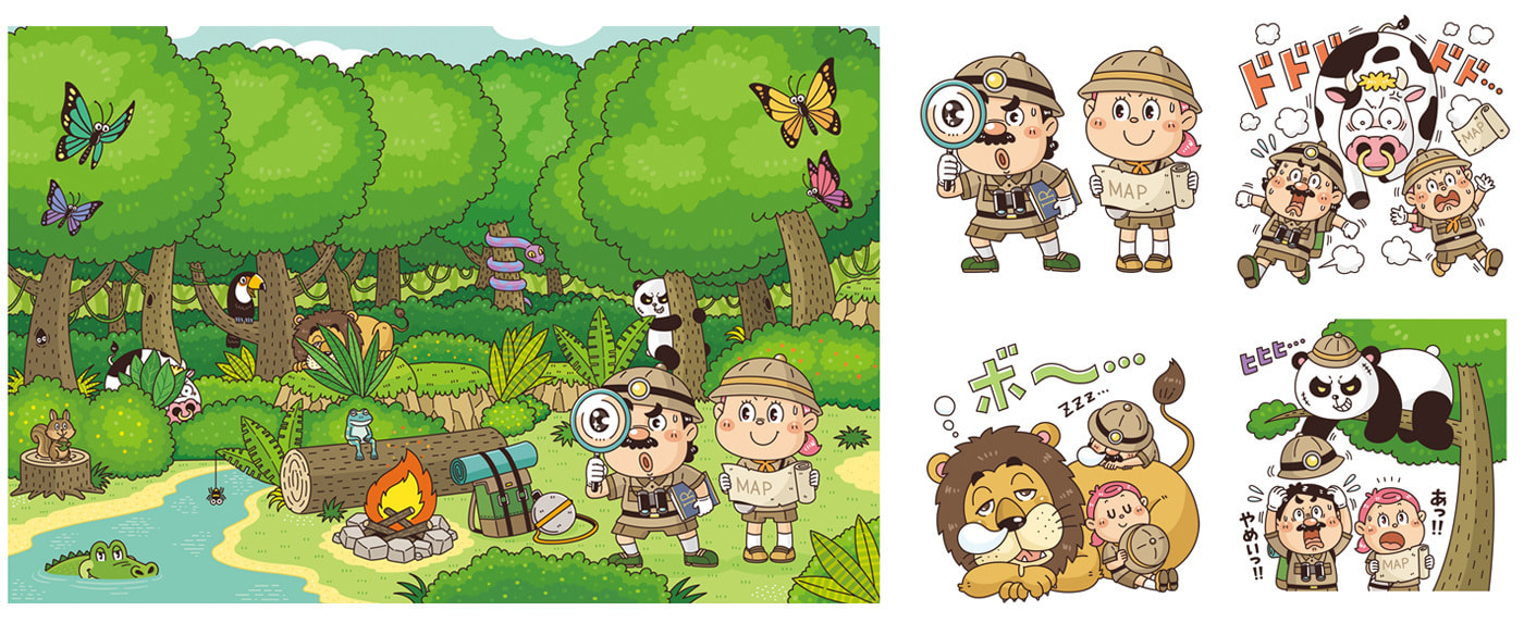 日経BP社〈日経マネー〉｜ビジネス・資産運用｜たのしいコミカルタッチのデフォルメイラスト